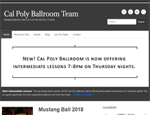 Tablet Screenshot of calpolyballroom.org